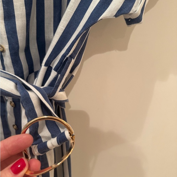 ZARA blue and white stripe shirt dress.
Size L. - Picture 12 of 12